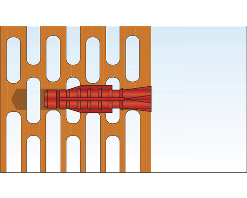 Illustration av en skruv i en perforerad platta