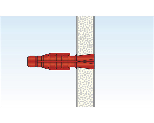 Plugg i plast i väggen