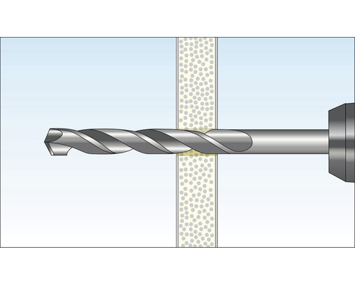 Metallborr borrar genom material