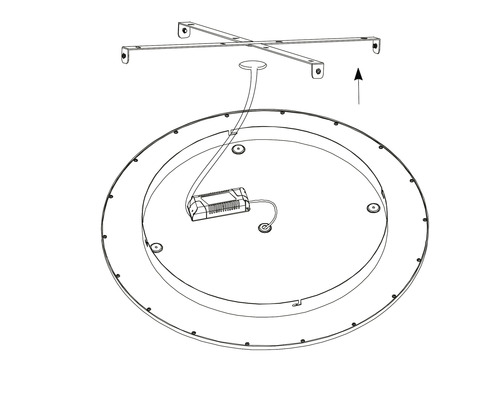 Schema över en taklampa med monteringsanvisningar