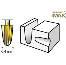 Dremel MAX SpeedClic polerskiva med en diameter på 6,4 millimeter och förvaringslåda