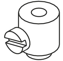 Schematisk representation av en ställskruv för fastsättning