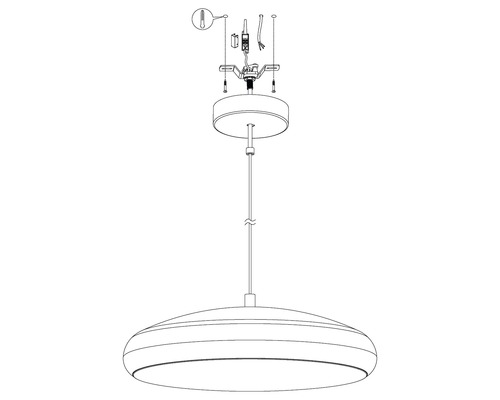 Monteringsanvisning för en pendellampa