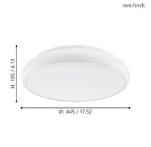 LED Panel EGLO Crosslink 27W Lysdiod fast monterad 105 vit
