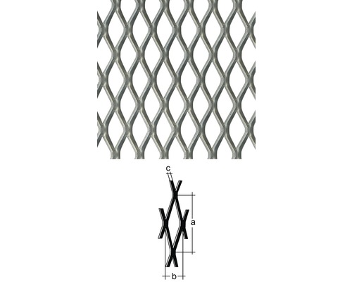 Sträckmetall med måttangivelser