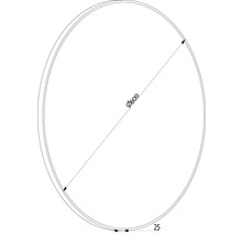 Spegel med belysning CORDIA round line svart 80 cm LED