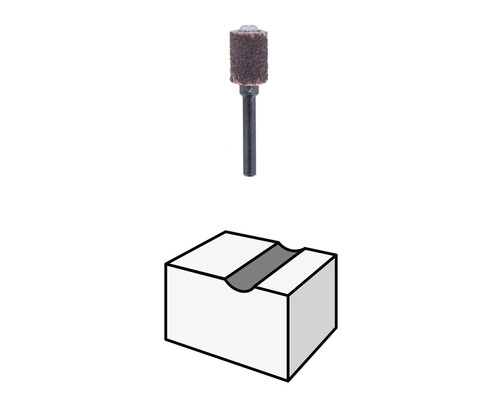 Slipstift med arbetsstycke