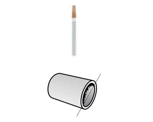 Slipstift och rörskärare schematiskt visade