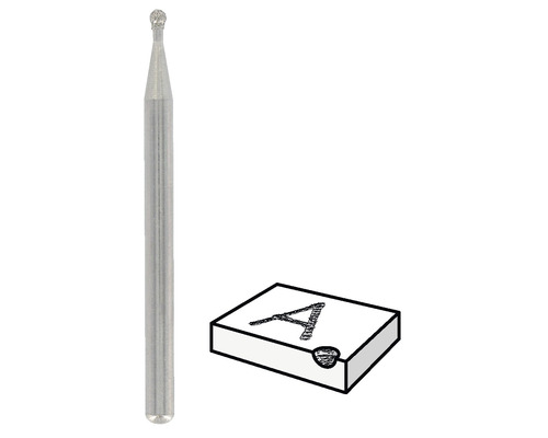 Diamantfrässtift med gravyr i arbetsstycke