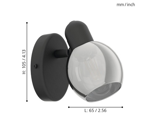 Vägglampa med mått