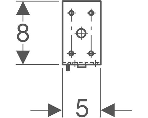 Teknisk ritning av ett beslag med måttangivelser