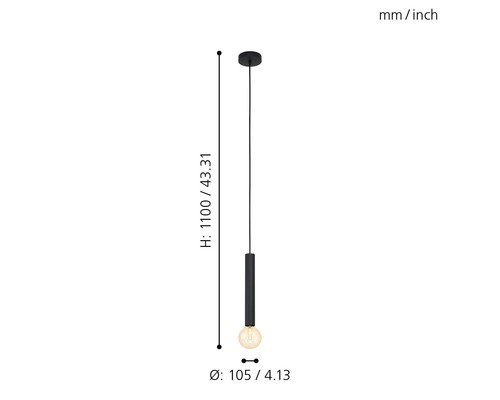 Mått på en pendellampa