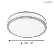 Plafond EGLO LED Palermo Ø28cm vit krom