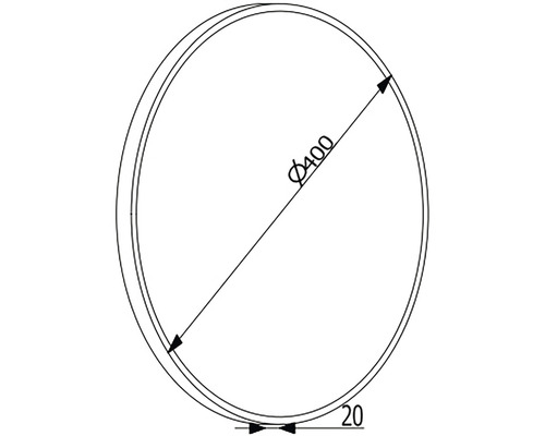 Rund tätning med en diameter på 400 mm och en tjocklek på 20 mm