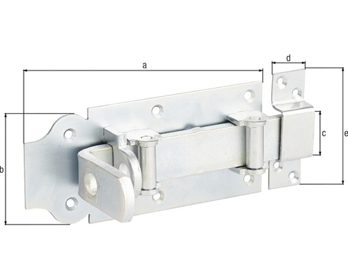 Stånglås med måttangivelser