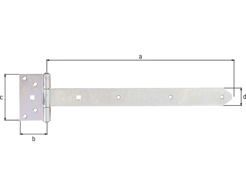 Gångjärn med måttangivelser