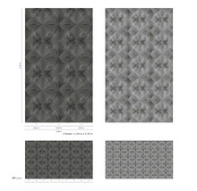 Fototapet MARBURG Smart Art Easy Graphic grå 3 delar 270x159cm 47231-thumb-2