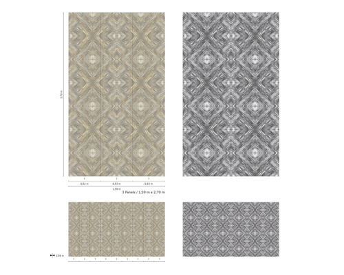 Tapetmönster med geometriska romber och marmorlook