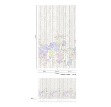 Fototapet MARBURG Smart Art Easy trä sten grå 3 delar 270x159cm 47265