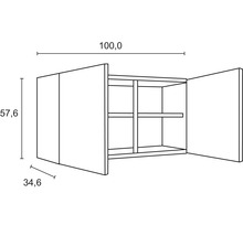 Bild av ett väggskåp med dimensioner