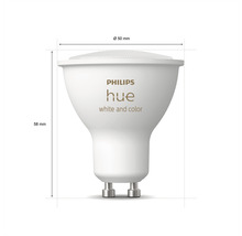 Reflektorlampa PHILIPS Hue White & Color Ambiance dimbar vit 2 styck-thumb-3