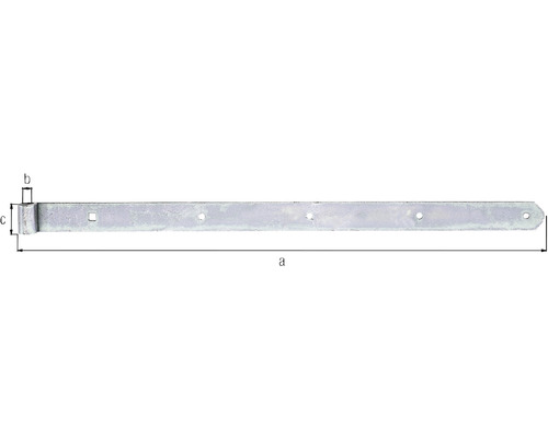 Rakt grindbeslag med hål för montering