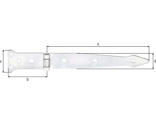 Gångjärn med måttangivelser