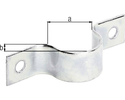 Rörklammer med borrade hål för fastsättning