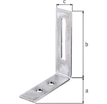 Vinkelbeslag med hål och avlångt hål