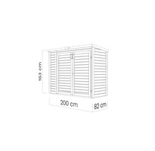 Trädgårdsskjul/Cykelgarage/Soptunneskydd BERTILO Multi-Box 3 200x82x163cm natur-thumb-22
