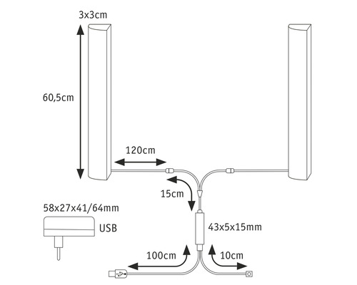 Mått på delarna i en LED-lampa