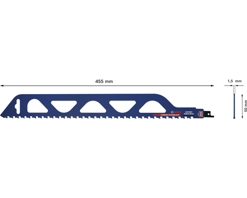 Bosch Expert tigersågblad för håltegel, 455 mm längd