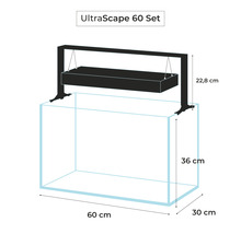 Akvarium AQUAEL UltraScape 60 LED-belysning ca 64L OPTI-glas forest