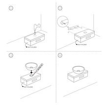 Instruktioner för att installera en tvättställsskål på ett underskåp i fyra steg