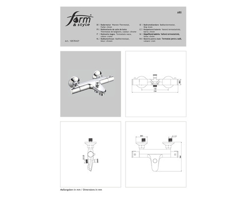 Badkarstermostat i krom