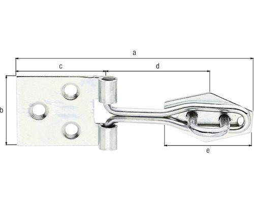 Dörrkrok med måtten a, b, c, d och e