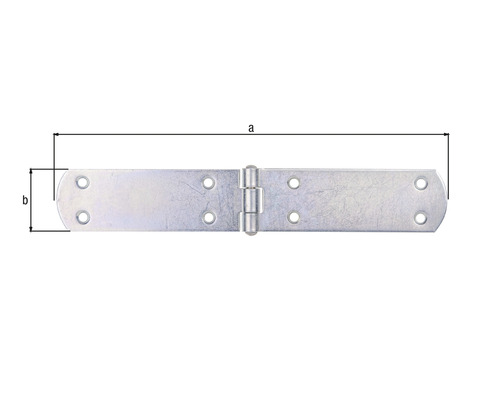 Gångjärnsband med måttangivelser