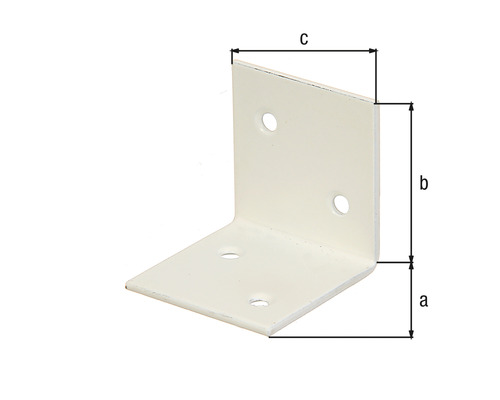 Vinkelbeslag med måtten a, b och c