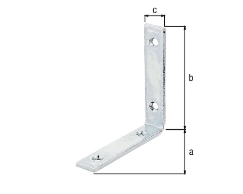 Vinkelbeslag med måttangivelser