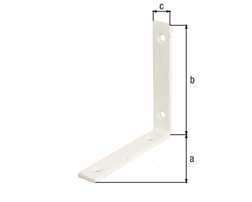 Vinkelbeslag med måtten a, b och c