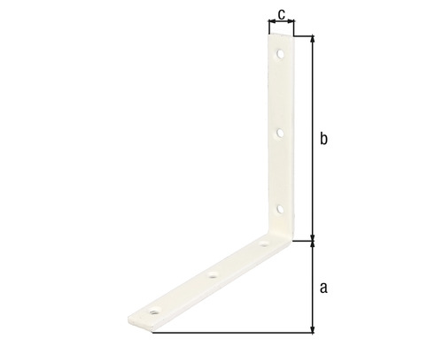 Vinkelbeslag med måtten a, b och c