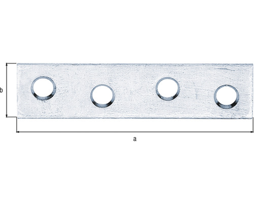 Metallbeslag med fyra hål