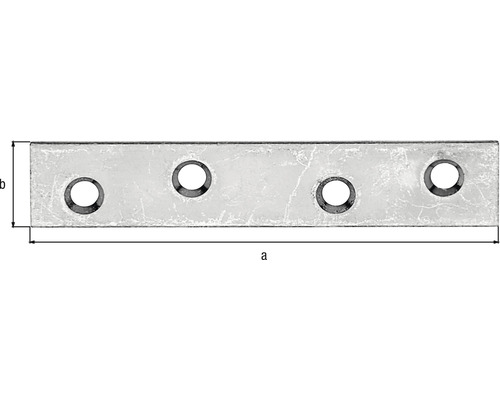 Metallplatta med fyra hål