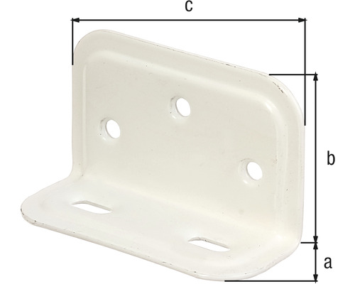 Vinkelbeslag med måtten a, b och c