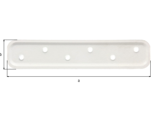 Metallplatta med hål och mått