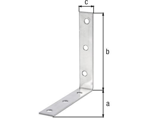 Vinkelbeslag med hål för fastsättning