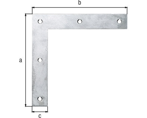 Vinkelbeslag med hål för fastsättning