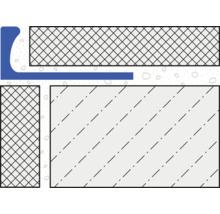 Kakellist DURAL DSA 1063 grå aluminium 250cm 10mm vinkelslutprofil