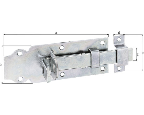 Metallregellås med dimensioner