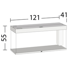 Akvarium JUWEL Rio 240 LED-belysning, pump, filter, värmare grå-thumb-3